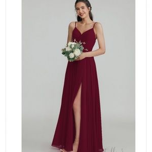 Burgundy long dress
